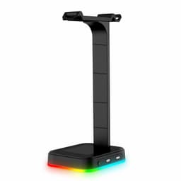 image-Desktop Gamer 2 In 1 RGB Headphone Stand Power Strip