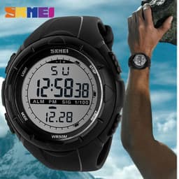 image-SKMEI Fashion Simple Sport watch Men Military Watches Alarm Clock Shock Resistant Waterproof Digital Watch reloj hombre 1025