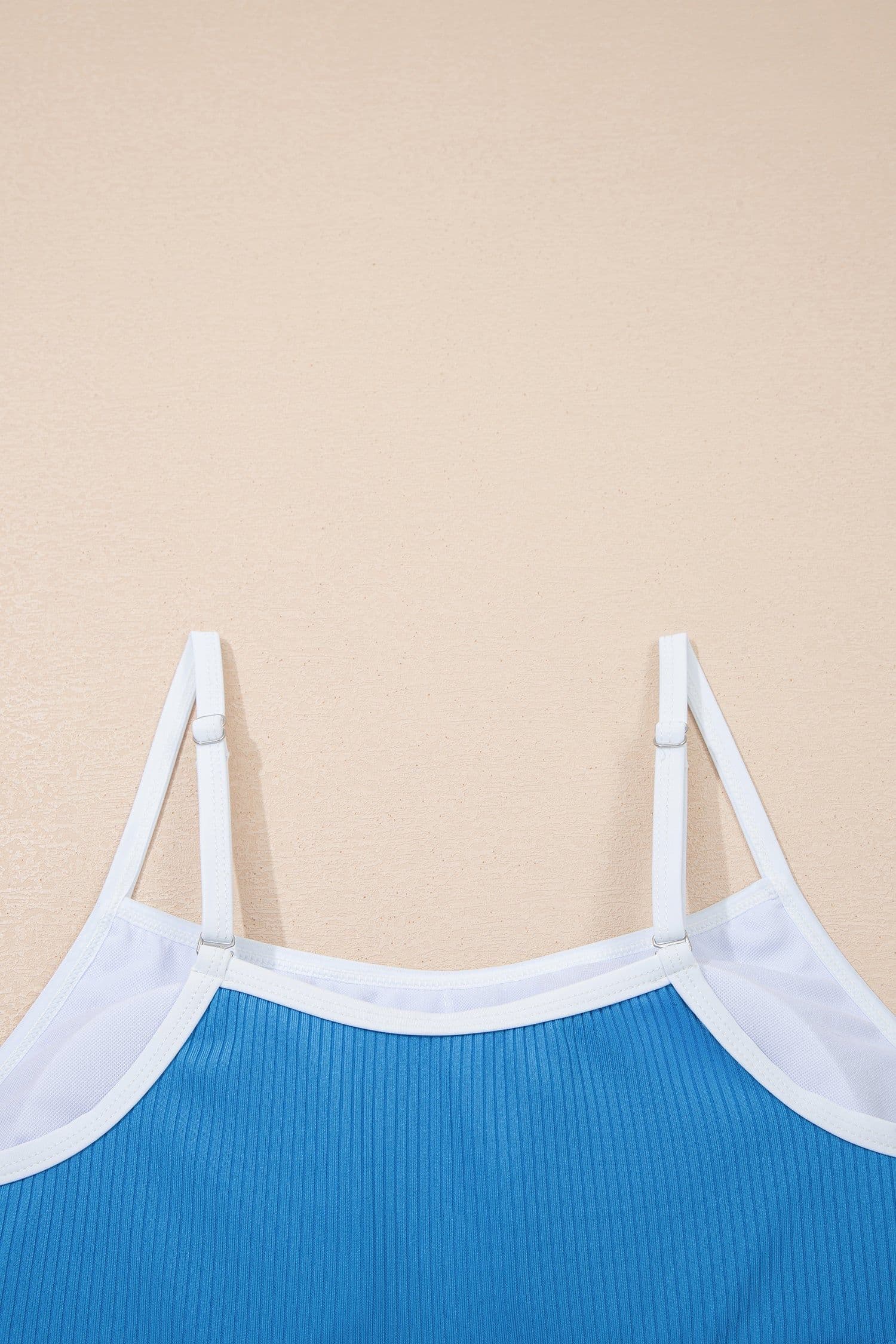 image-Blackish Green Color Block Swim Dress
