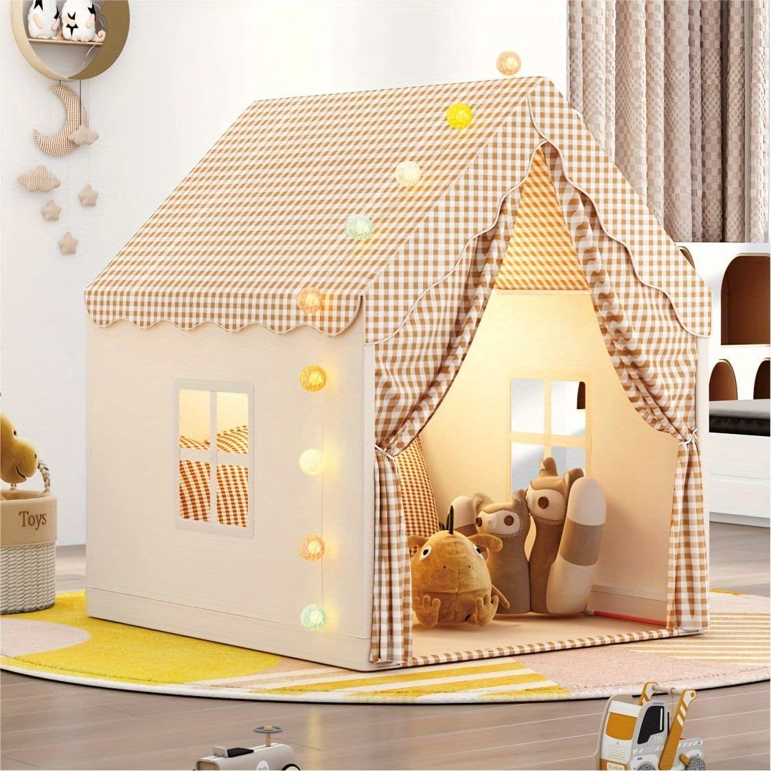 image-Kids Castle Play Tent Indoor Pretend Playhouse