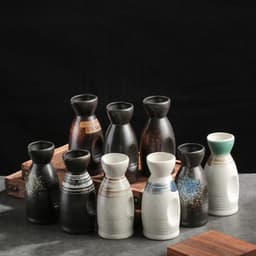 image-Japanese Style Ceramic Wine Pot - Handmade Baijiu Carafe