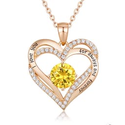 image-Female 925 Silver Twelve Birthstone Pendant Necklace
