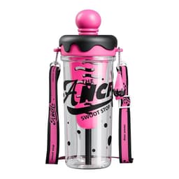 image-Portable Lanyard Strap Plastic Cup Large Capacity Tea Water Separation Water Cup