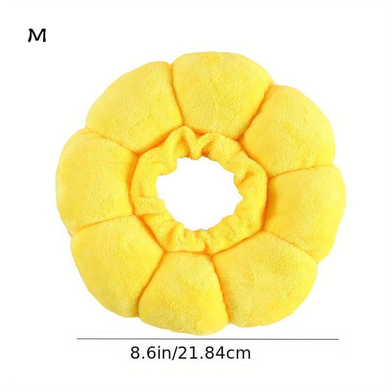 image-Cat Small Dog Recovery Collar, Cute Sunflower Neck Cone After Surgery, Adjustable Pet E Collar, Wound Healing Protective Cone Surgery Recovery Elizabethan Collars For Small Pets