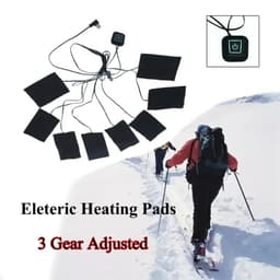image-USB Charging Clothing Heating Pad 45℃-65℃ Vest Heater Winter Warm Camping Hiking Ski Cycling Pants Carbon Fiber Heated Pads