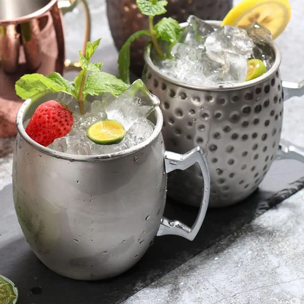 image-550ml Moscow Mule Copper Mug Handcrafted 304 Stainless Steel Cup Beer Cocktail Glass Coffee Cup Premium Gift For Drink Lovers