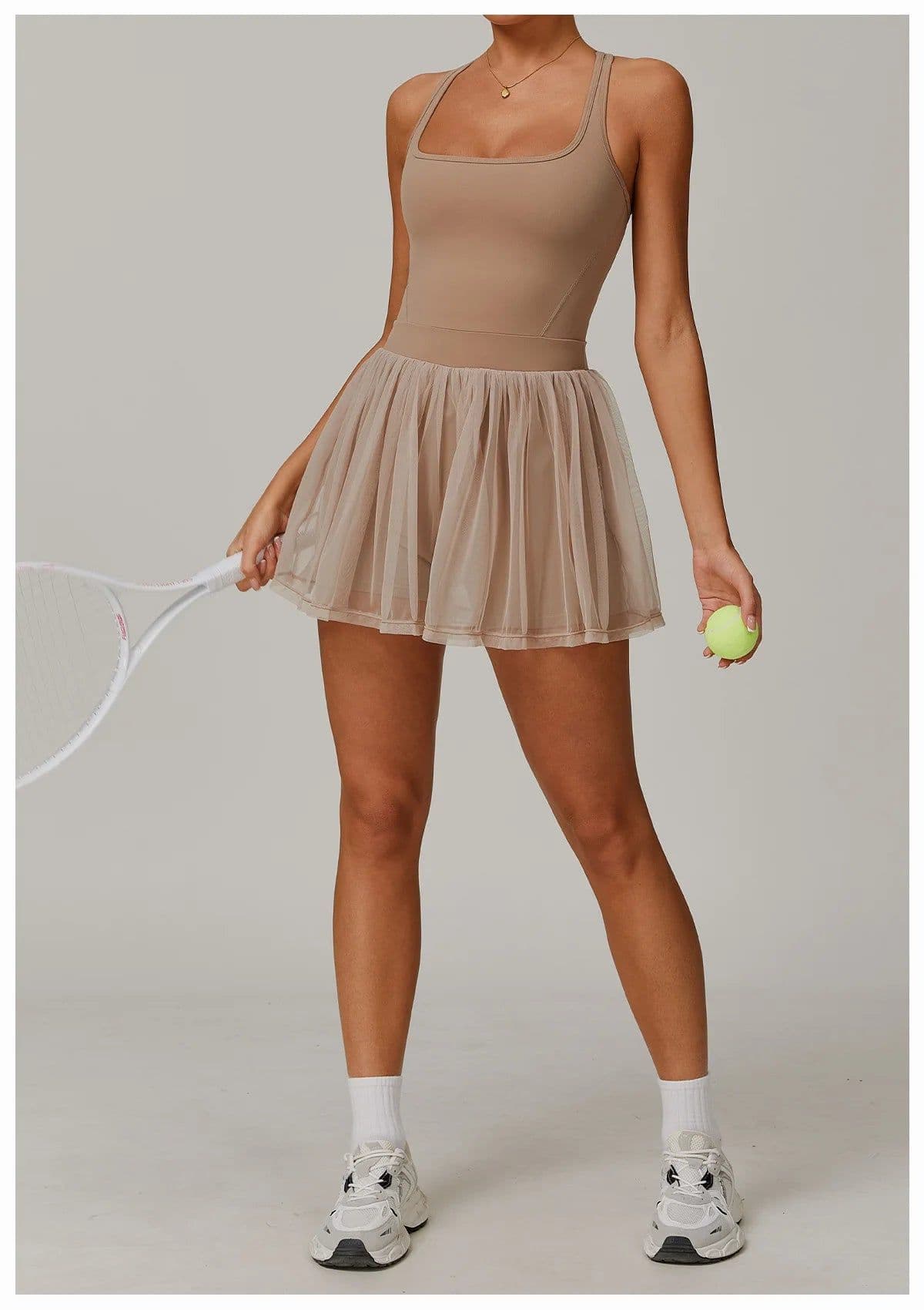 image-Eco-Friendly Recycled Fabric Tennis Wear - Volleyball Golf Skort for Padel Pickleball Dress- Stretchy Tennis Dress