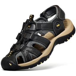 image-Summer Sports Sandal Closed Toe Beach Trekking Shoes for Man Outdoor Large Size Leather Hiking Sandals