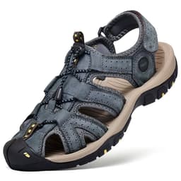image-Summer Sports Sandal Closed Toe Beach Trekking Shoes for Man Outdoor Large Size Leather Hiking Sandals
