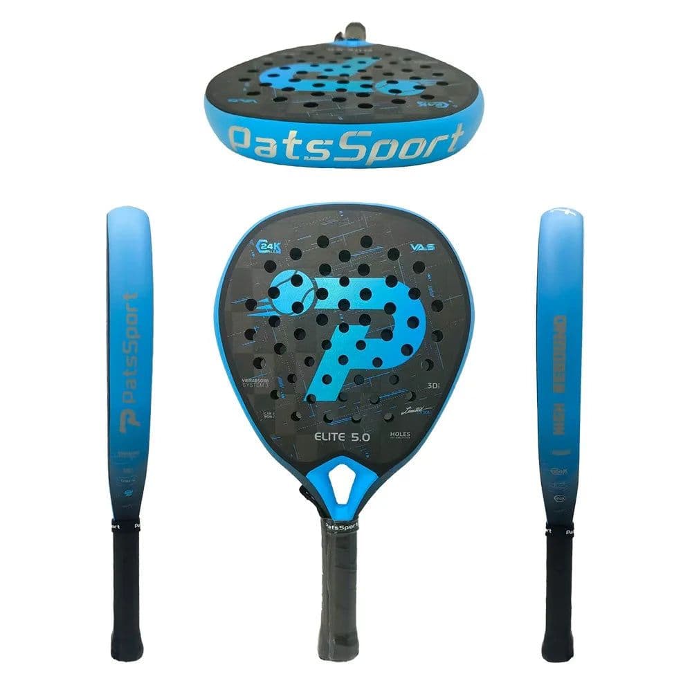 image-PatsSport Ready Ship 24K Carbon Fiber Gold Padel Racket 40mm With3D Spin Sand Finish Diamond Lightweight Eco-Friendly Durable 80