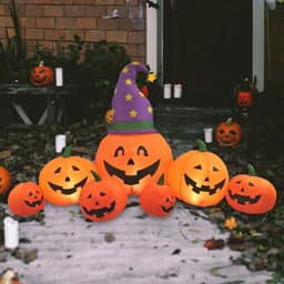 image-Halloween Inflatable Pumpkin Decoration with LED Lights