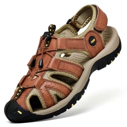 image-Summer Sports Sandal Closed Toe Beach Trekking Shoes for Man Outdoor Large Size Leather Hiking Sandals