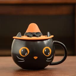 image-Personalized Cute Limited Edition Mysterious Black Cat Cup Halloween Coffee Mug Tea Cup Gifts For Family Couples And Friends Mug
