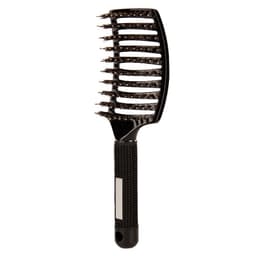 image-Large curved comb ribs comb boar bristle curved massage comb nine-row comb shape curly hair plastic smooth hair comb