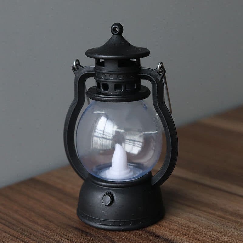image-Retro kerosene lamp Christmas Halloween pumpkin portable pony lantern night light LED electronic decoration candle light