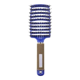 image-Large curved comb ribs comb boar bristle curved massage comb nine-row comb shape curly hair plastic smooth hair comb