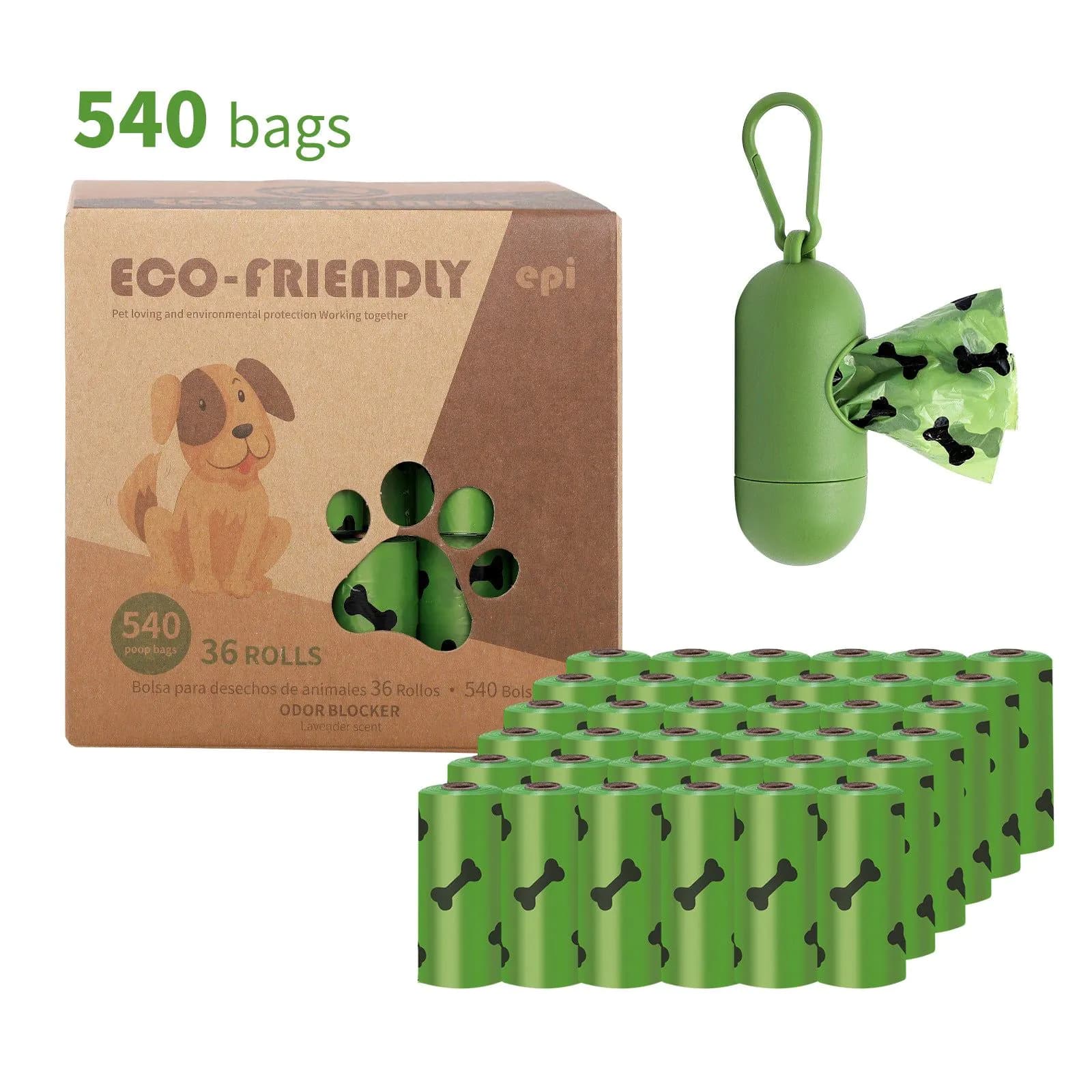image-Cross-border new product dog poop bag poop picking bag dog dispenser environmentally friendly degradable poop picking bag car pet garbage bag