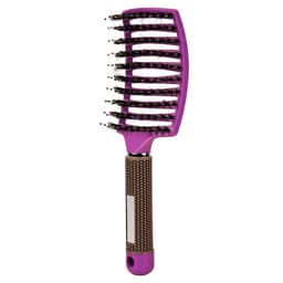 image-Large curved comb ribs comb boar bristle curved massage comb nine-row comb shape curly hair plastic smooth hair comb