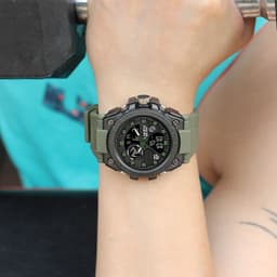 image-2021 new watch male black technology big dial luminous waterproof trend fashion youth student electronic watch