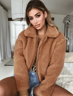 image-2021 winter cross-border ebay Amazon wish Europe and America warm velvet Teddy jacket jacket tops women's fur