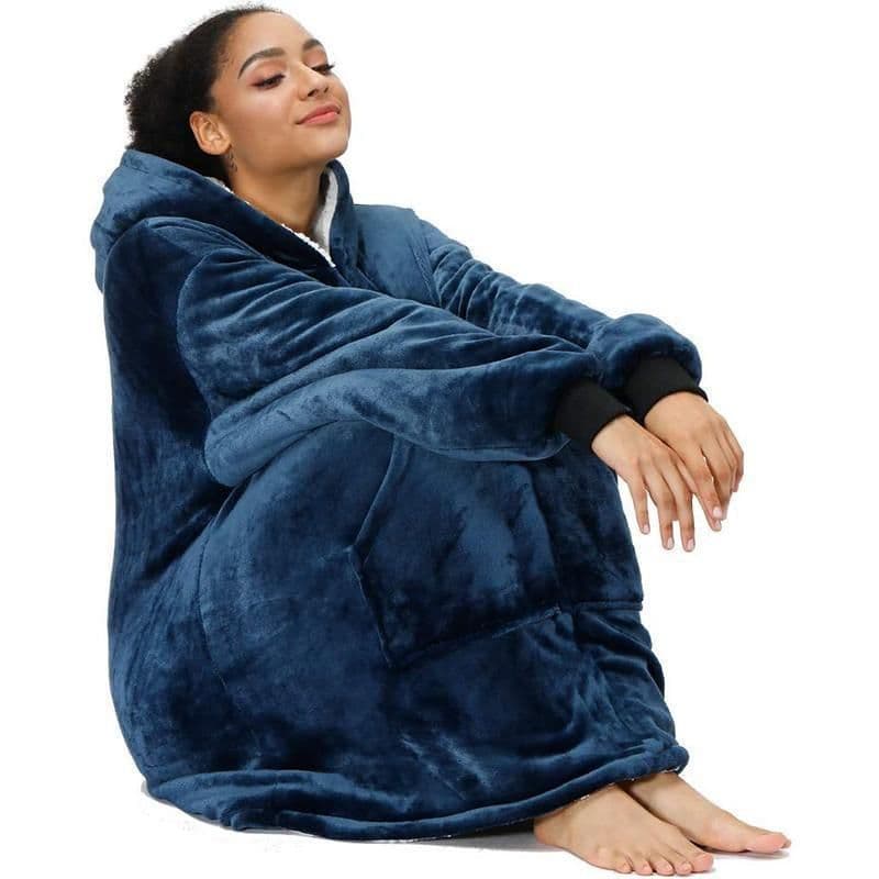 image-TV Blanket with Sleeves Oversized Hoodie Fleece Warm Hoodies