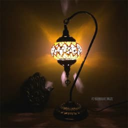 image-Turkish classic swan table lamp retro romantic bedroom cafe Christmas gift Bohemia table lamp