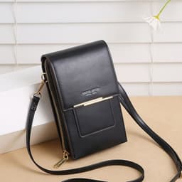 image-Lonny touch screen mobile phone bag female small messenger cute small bag for mobile phone fashion coin bag vertical style
