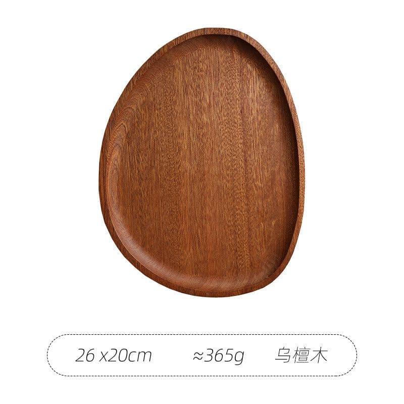 image-Detomate Acacia Irregular Dinner Plate Wooden Plate Dessert Tray Creative Plate Wooden Cold Vegetable Plate