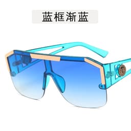 image-2020 new European and American sports style sunglasses fashion hollow lion sunglasses cross-border trend one-piece sunglasses