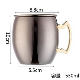 image-550ml Moscow Mule Copper Mug Handcrafted 304 Stainless Steel Cup Beer Cocktail Glass Coffee Cup Premium Gift For Drink Lovers