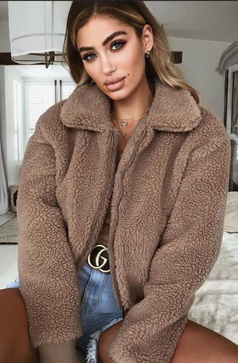 image-2021 winter cross-border ebay Amazon wish Europe and America warm velvet Teddy jacket jacket tops women's fur