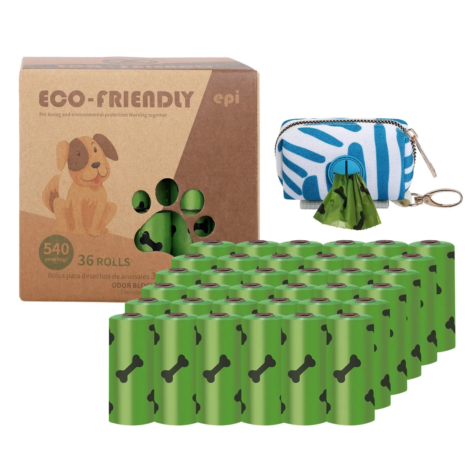 image-Cross-border new product dog poop bag poop picking bag dog dispenser environmentally friendly degradable poop picking bag car pet garbage bag