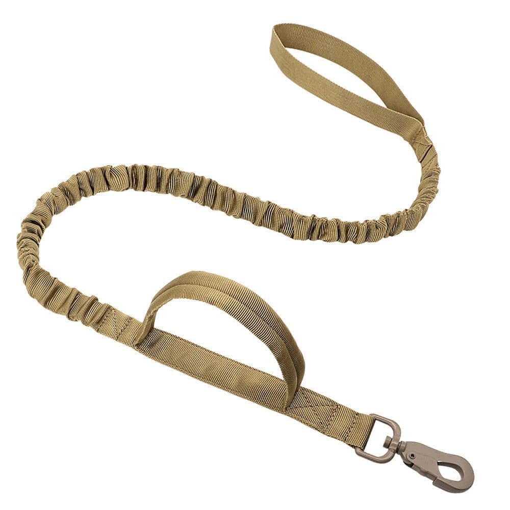 image-Tactical dog leash pet leash large dog retractable anti-blast dog leash elastic rope K9