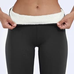 image-Thickened winter lamb velvet leggings women's outer wear plus velvet padded foot pants women's high-waist stretch thermal pants cotton trousers