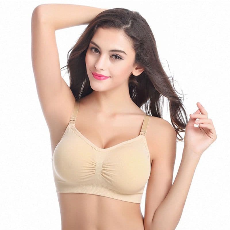 image-Summer Breastfeeding Bra No Steel Ring Breastfeeding Underwear Foreign Trade Large Size Pregnant Women's Underwear Close-fitting Comfortable Pregnant Women's Bra