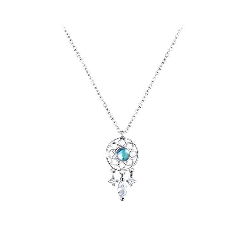 image-S925 sterling silver moonlight dream catcher element niche female necklace clavicle chain cold wind light luxury feeling girlfriend gift
