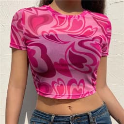 image-2021 Amazon wish new European and American camouflage short-sleeved umbilical tops trending hot style shopee AliExpress
