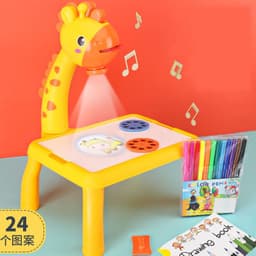 image-Children's enlightenment early education intelligent projection painting table baby graffiti writing drawing vibrato net celebrity projector toy