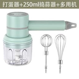 image-Wireless USB Electric Egg Beater 2-in-1 Cream Whisk Garlic Mixer