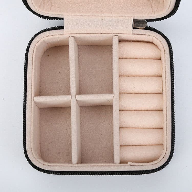 image-Manufacturers spot PU leather portable jewelry box earrings earrings necklace ring storage box jewelry box