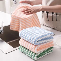 image-MTAM Microfiber Kitchen Cleaning Cloth Wave Pattern Absorbent