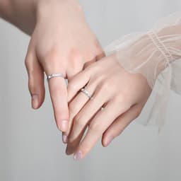 image-Original new mountain alliance eachother couple ring sterling silver men and women a niche design ring sun and moon ring gift