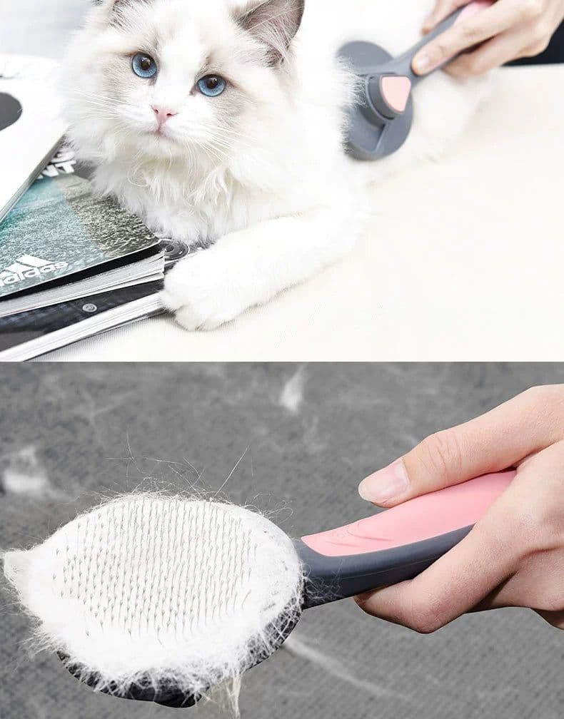 image-Cat comb to float hair Teddy dog comb flea comb large dog golden hair bristle comb special for dogs and cats