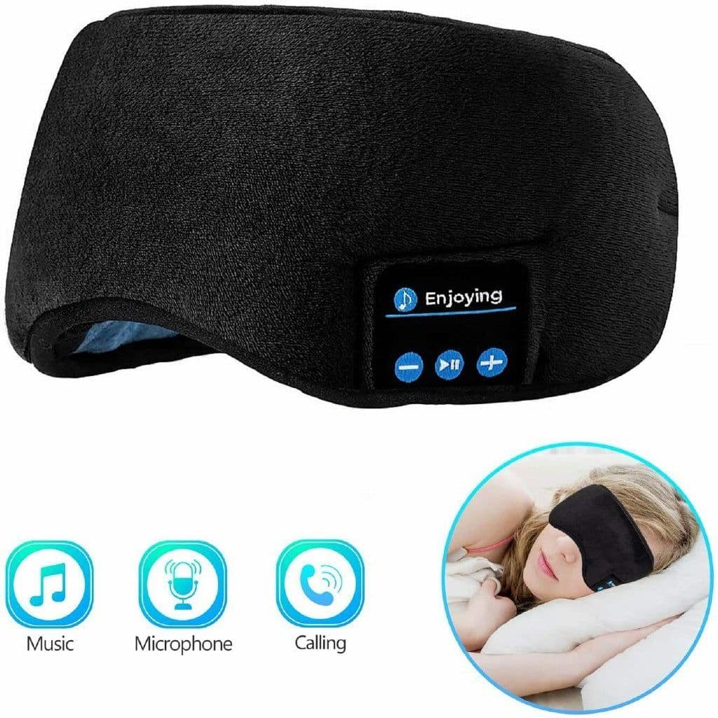 image-Cross-border new Bluetooth 5.0 sleep eye mask, smart wireless music, listen to songs and call Amazon eye mask