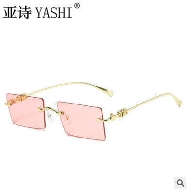 image-New Fashion Frameless Sunglasses European and American Small Frame Sunglasses Ladies Cross-border Trendy Sunglasses Factory Wholesale