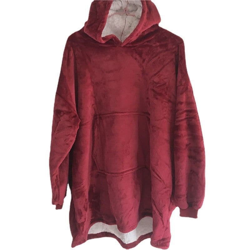 image-TV new huggle hood lazy pullover fleece hooded TV blanket outdoor cold warm clothing