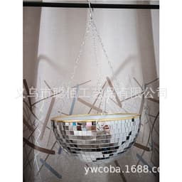 image-2021 Cross-border New Disco Mirror Ball Flower Pot, Spherical Hanging Pot, Gardening Creative Hanging Basket, Factory Outlet