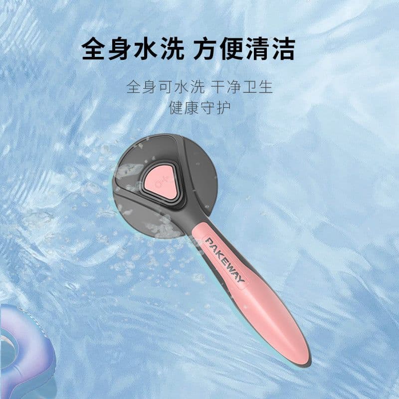 image-Cross-border new pet comb Stainless steel automatic hair removal cat comb