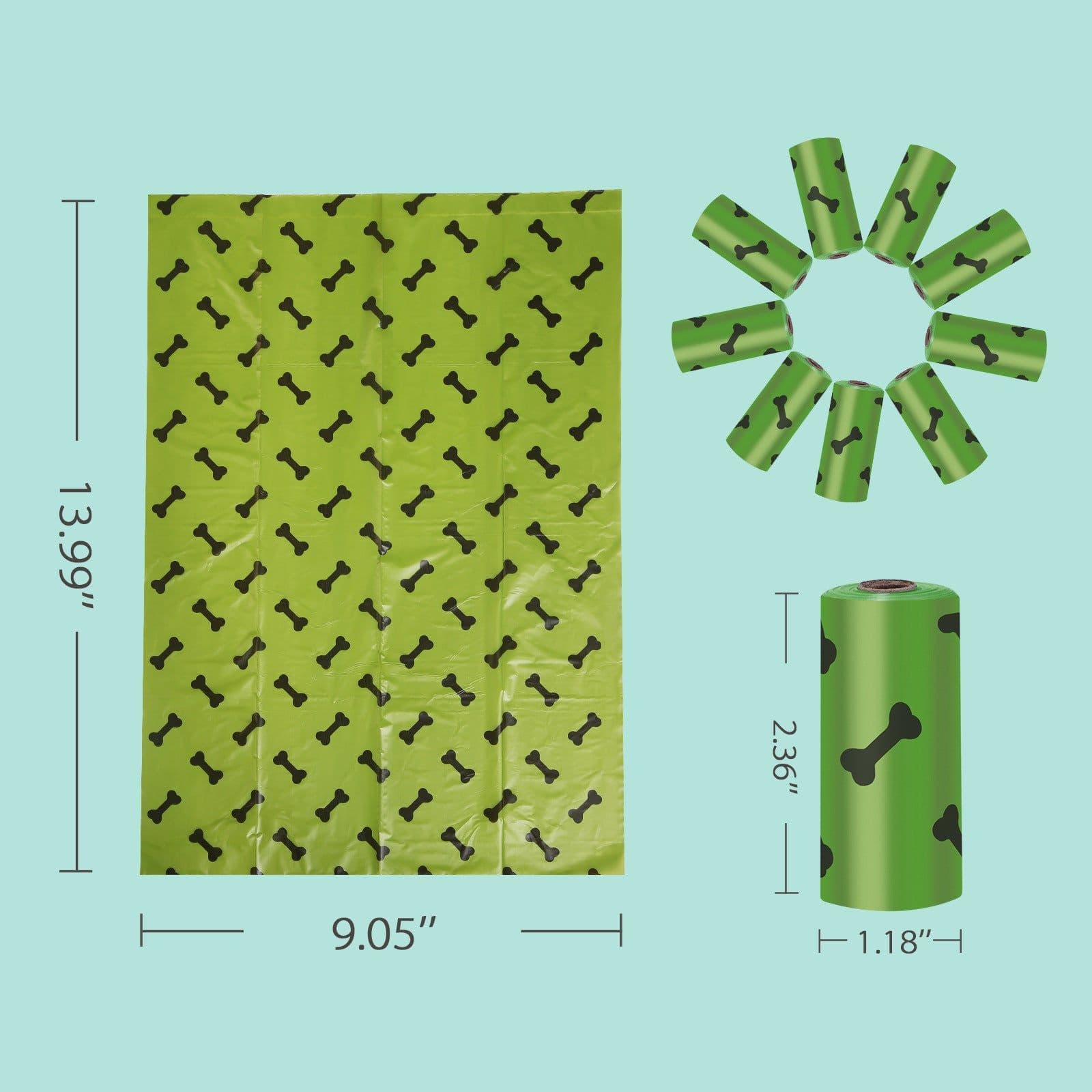 image-Cross-border new product dog poop bag poop picking bag dog dispenser environmentally friendly degradable poop picking bag car pet garbage bag