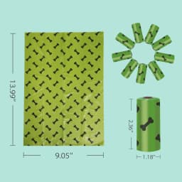 image-Cross-border new product dog poop bag poop picking bag dog dispenser environmentally friendly degradable poop picking bag car pet garbage bag